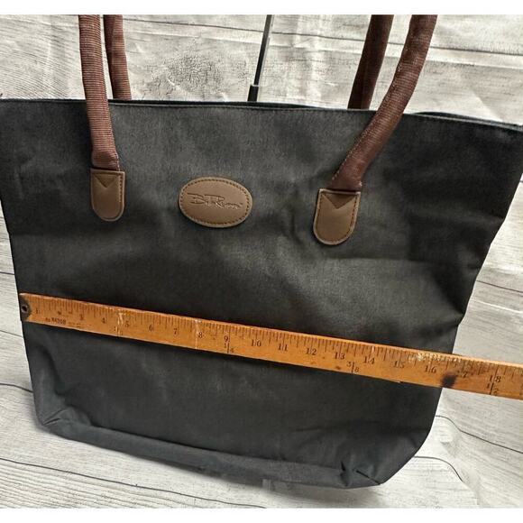 Bella Russo Charcoal Gray Weekender Canvas Bag Tote & Cosmetic Bag - Picture 11 of 12